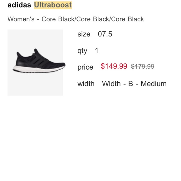 Adidas UltraBoost core Black Sneakers size 7.5 - Picture 11 of 11